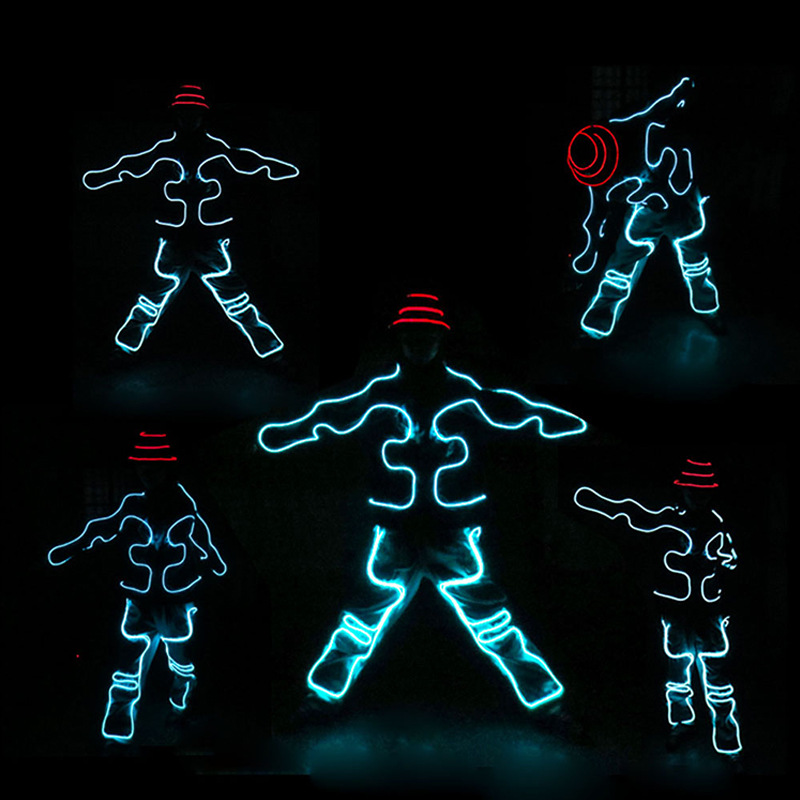 El luz fría rendimiento ropa fluorescente danza bar KTV noche espectáculo rendimiento ropa talento espectáculo ropa