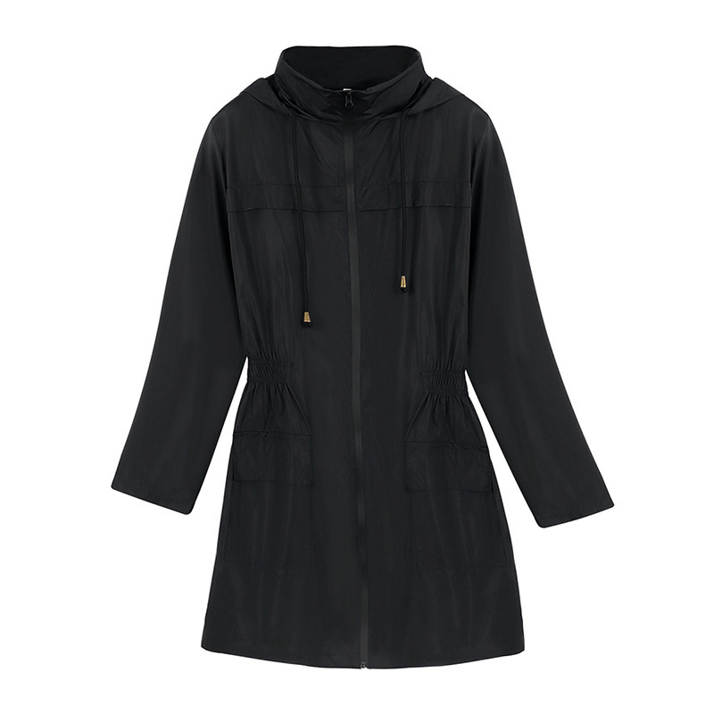 Cross-Border Windbreaker for Women, Hooded, Waist-Cinching, Lightweight, Rainproof Clothing, Windproof Jacket, Spring and Autumn Plus-Size Clothing, Women's Raincoat Cross-Border Windbreaker for Women, Hooded, Waist-Cinching, Lightweight, Rainproof Clothing, Windproof Jacket, Spring and Autumn Plus-Size Clothing, Women's Raincoat