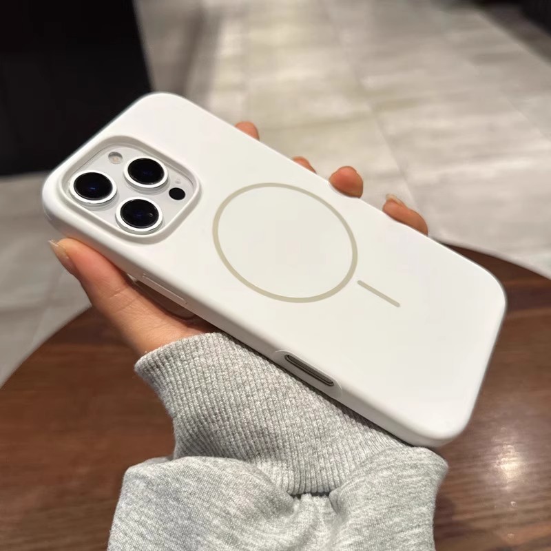 iPhone16PROMAX 携帯電話ケース Apple 15 強力磁気細いサークル 14 ソフトカバークロスボーダーに適した液体シリコーン磁気吸引|undefined