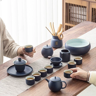 陶瓷功夫茶具套装客厅办公室会客泡茶高档礼盒装盖碗茶壶茶杯定制
