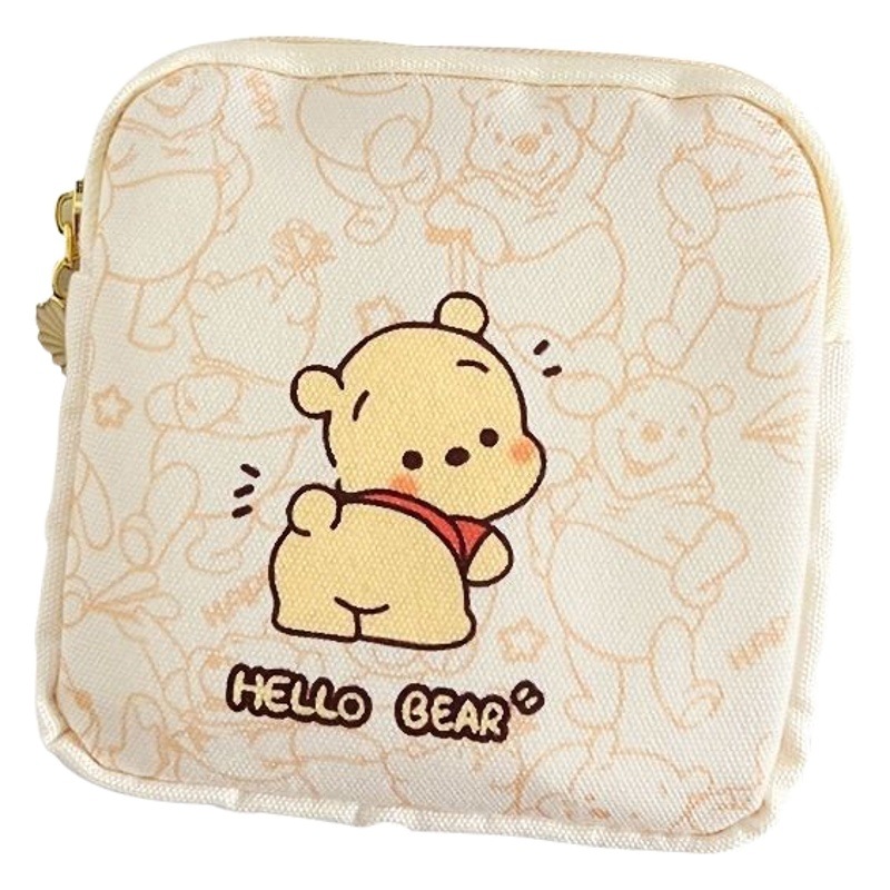 Pacha perro Pooh oso papá tía toalla bolsa de almacenamiento de gran capacidad lindo estudiante portátil Portátil Bolsa mensual chica