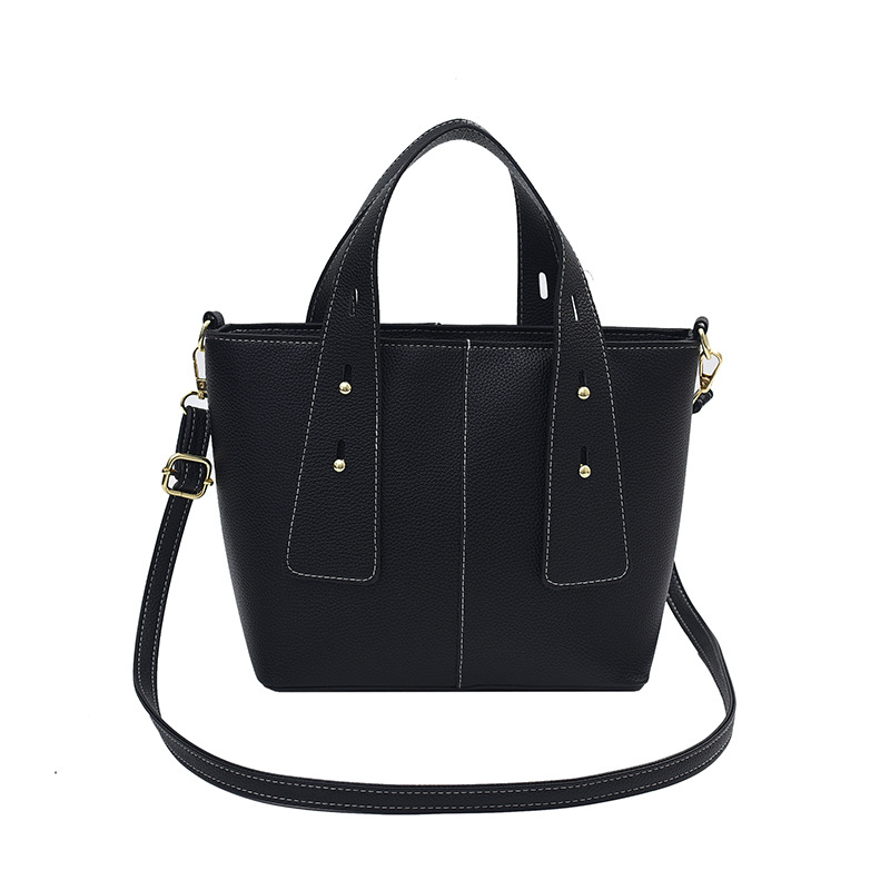 Invierno nuevo estilo 2024 moda bandolera bandolera marea ciudad simple ocio cubo bolso patrón lichi