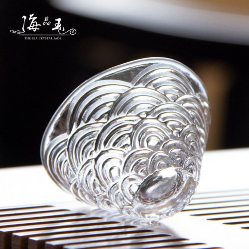 Japanese-style small teacup Kung Fu tea set crystal glass cup first snow hammer cup tea cup smelling cup owner cup single cup