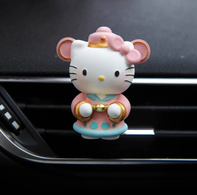 手作りキティ猫富の神車のアロマセラピー空気出口ディフューザー石香水フレグランス車のインテリア装飾装飾品|undefined