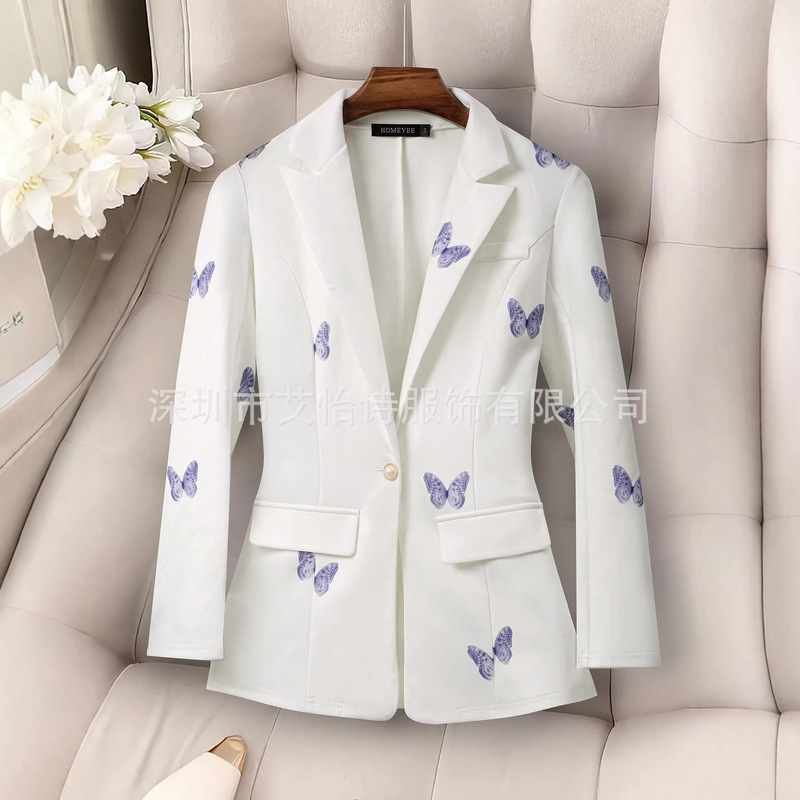 Elegant and Fashionable Women's Clothing, Real Shot of Design-Inspired Butterfly-Style Korean Sweet Casual Chic Blazer Jacket Elegant and Fashionable Women's Clothing, Real Shot of Design-Inspired Butterfly-Style Korean Sweet Casual Chic Blazer Jacket
