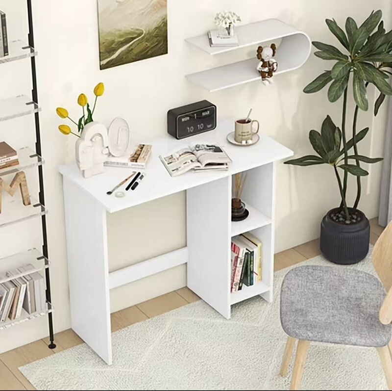 Small Computer Desk with Storage Function for Foreign Trade E-Commerce, Modern Writing Desk with Adjustable Shelves