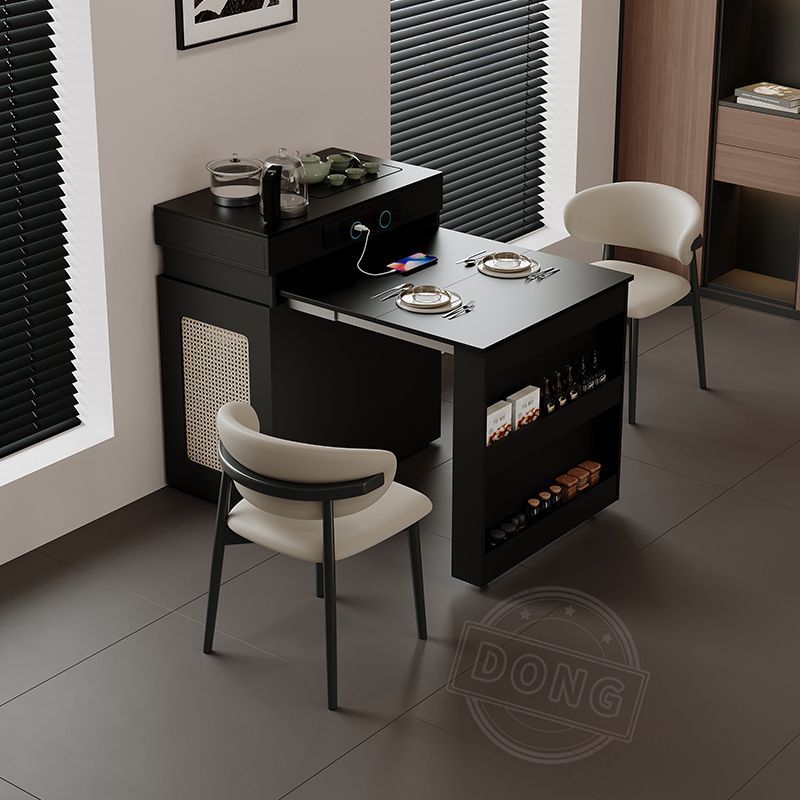 Mesa de comedor de madera sólida simple multifuncional nueva mesa de comedor telescópica doméstica totalmente plegable