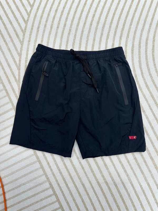 Men's Summer Quick-Dry Casual Shorts Outdoor Sports Drawstring Loose Straight Beach Shorts European and American Style Five-Point Pants