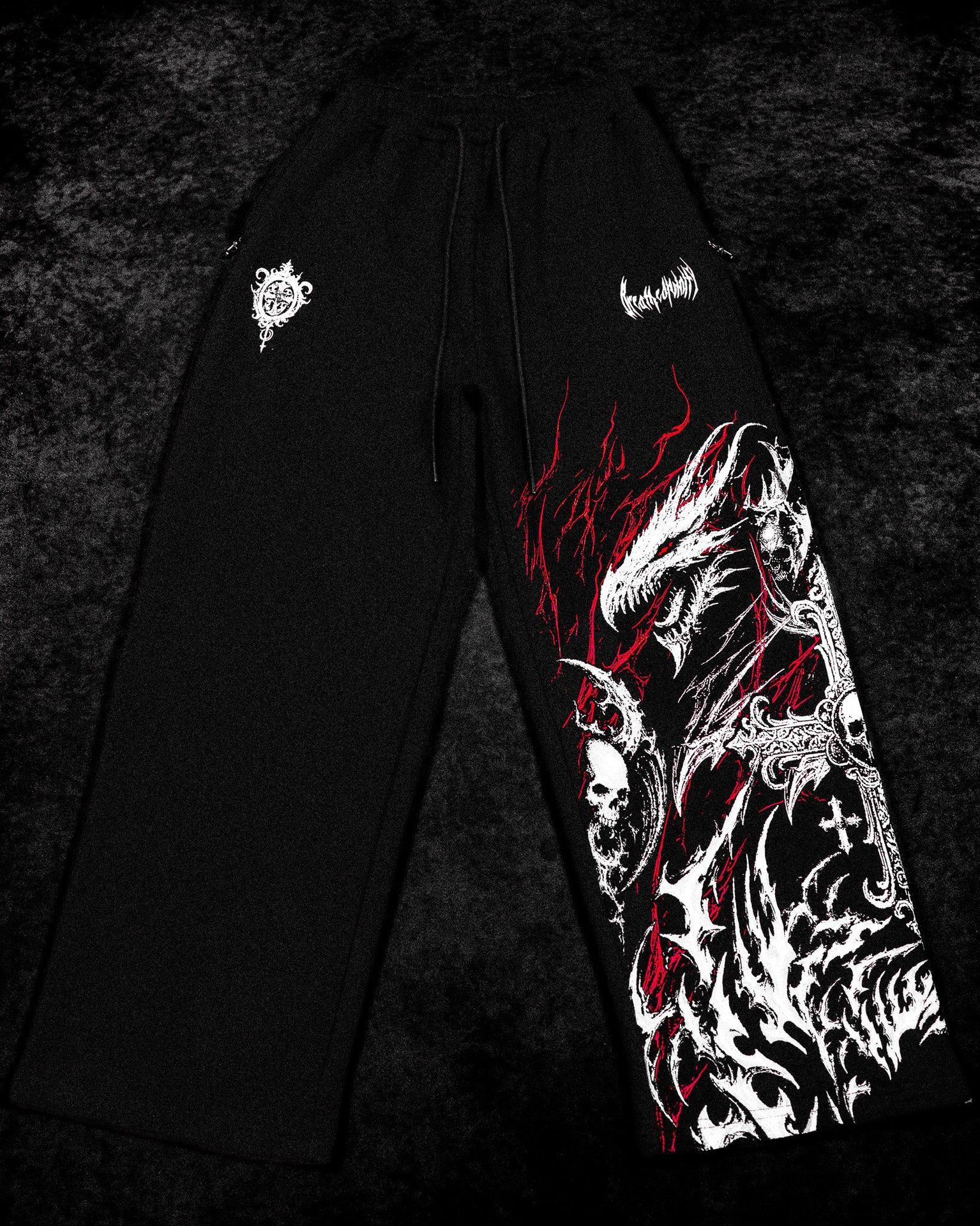 Breathedivinity American-style Trendy Men's Sports Pants, Jogging, Fitness, Printed Casual Straight-leg Trousers 008_viptrois.com