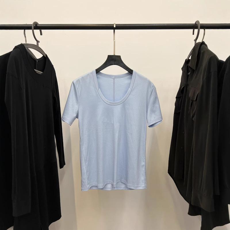 Last Order Spoon Collar Reversible Simple Loose Short-Sleeved T-Shirt