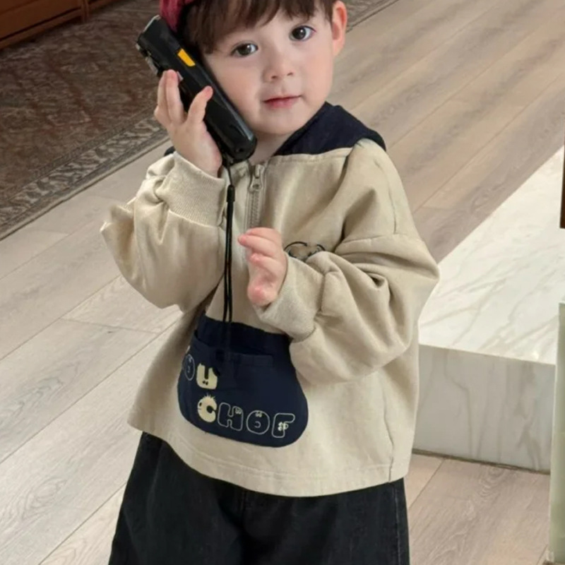 男童卫衣儿童春秋装2025新款洋气上衣女宝宝韩系连帽薄款打底衫潮|undefined