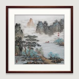 Office Landscape Painting, Chinese Painting, Hand-Painted Ink Painting, New Chinese Style Living Room, Study, Tea Room Hanging Painting, Chinese Style Writing Direct Sales