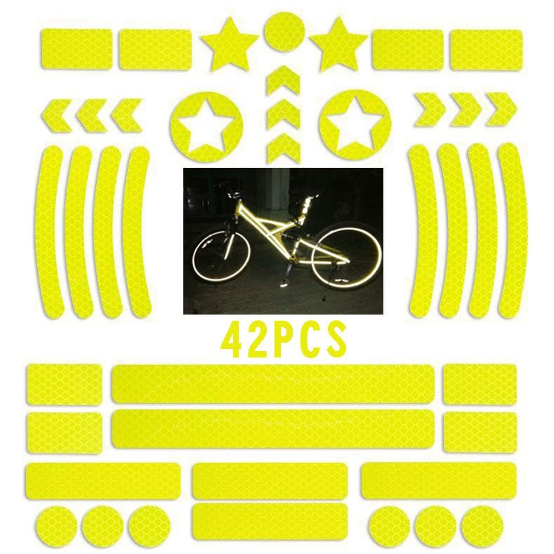 Мотоцикл велосипед Светоотражающая паста трансграничный велосипедный корпус прикреплен ночной светоотражающий знак сетка полоса предупреждающая полоса автомобиль