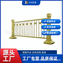 定制市政黄金护栏隔离围栏莲花定制花箱城市文化金色防撞美观
