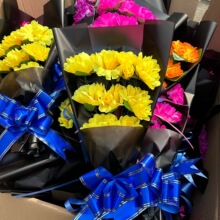 绢花菊花手捧清明花墓碑花塑料花