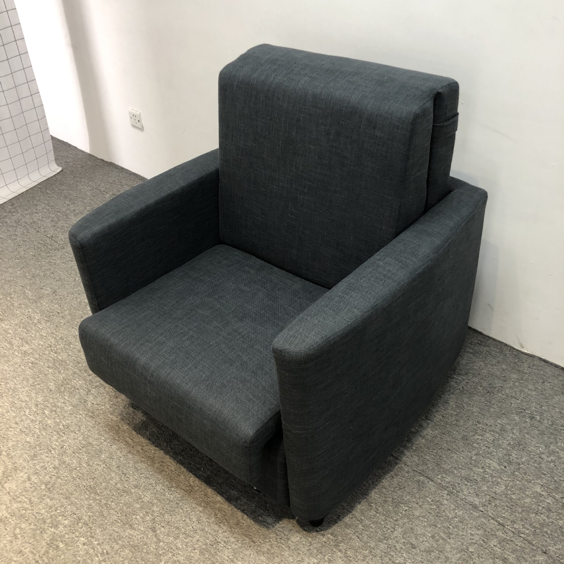 Almacenamiento plegable multifuncional de una sola persona balcón sofá cama de almuerzo tecnología tela de cuero silla de acompañamiento médico