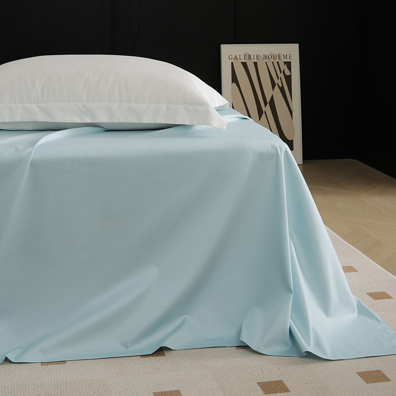 Nueva sábana de algodón de fibra larga 100S de una sola hoja de 1,5 m sábana de algodón agradable para la piel sábana de 1,8 m