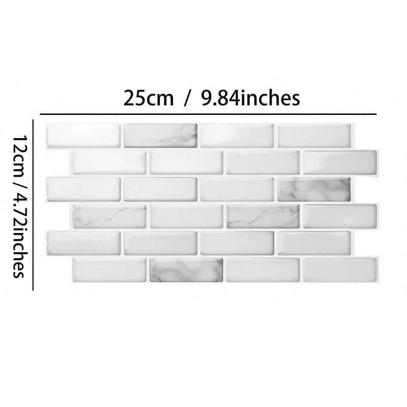2D tiendas de azulejos de rayas cafetería renovación decoración embellecedora pegatinas de PVC impermeables a prueba de agua