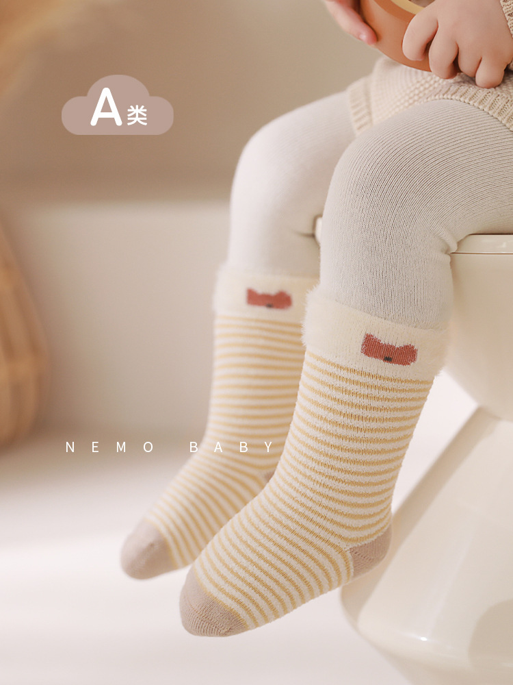 2024 invierno nuevos calcetines para bebés calcetines calientes para bebés recién nacidos, calcetines para niños, niñas y niñas