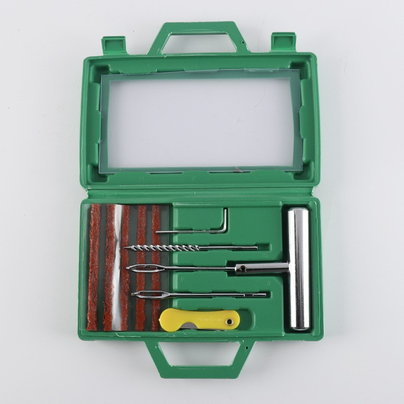 Car repair tire repair tool suit metal iron handle super hardness fast emergency repair vacuum tire set box