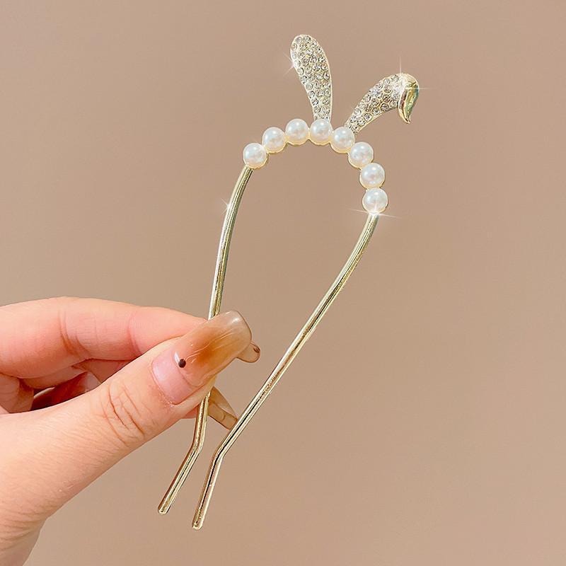 Diario de verano viajes fijos bolos de cabeza abrazadera de cabello en forma de U, abrazadera de cabello en forma de U, nuevo cabello de cabello de disco