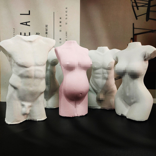 Human body candle silicone mold diy men and women humanoid portrait plaster diffuser stone mold handmade soap cake mold