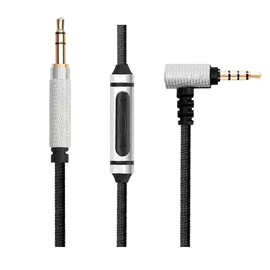 头戴耳机线SHP9500编织音频线3.5mm带麦公对公B&OH8H96HD50w800BT