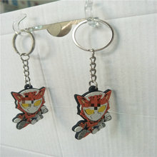 厂家直销亚克力钥匙扣 PP夹子动漫钥匙圈 双面胶透钥匙来图定做