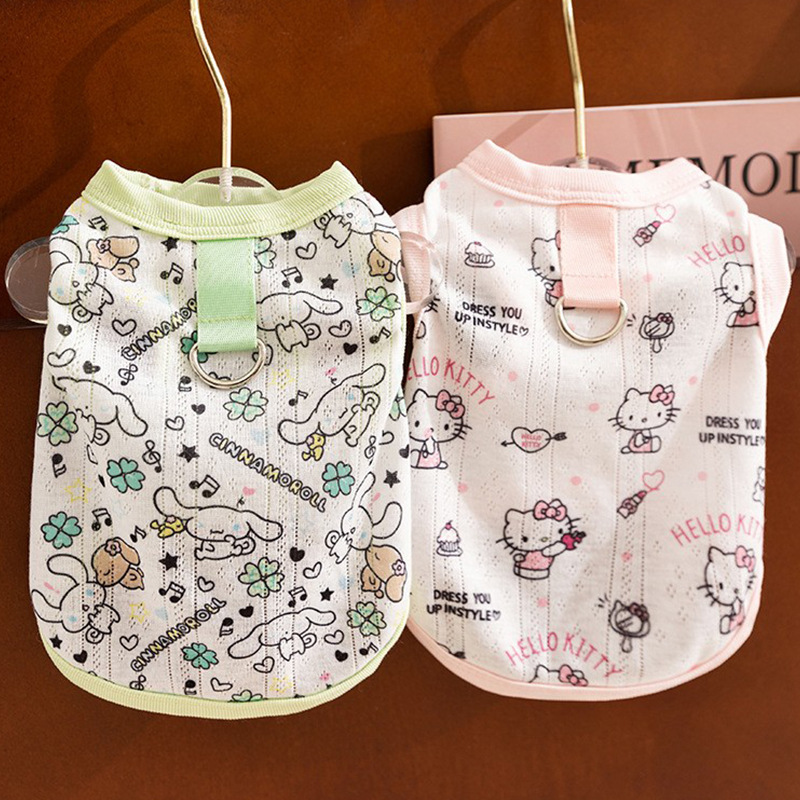 Big Ear Dog Ropa genuina para mascotas de marca compartida Primavera y verano Transpirable y cómodo Chaleco para perros pequeños Teddy para cachorros