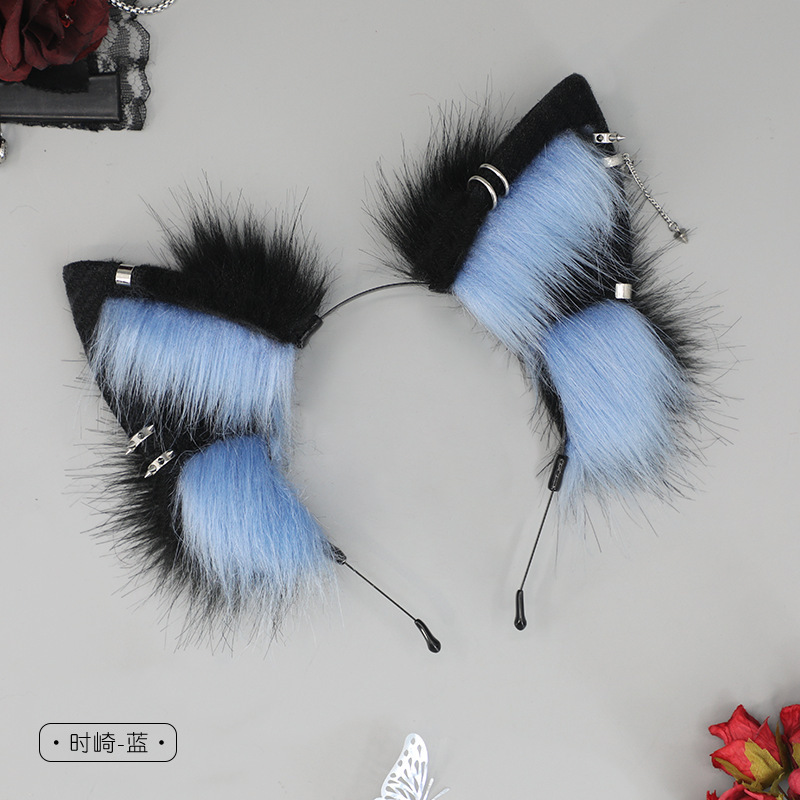 Hecho a mano de peluche lindo bestia oído Cosplay comic show punk diadema chica caliente tocado estilo europeo y americano accesorios para el cabello