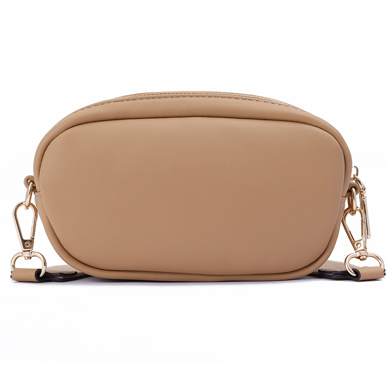 Women's Mini Pu Leather Solid Color Classic Style Oval Zipper Crossbody Bag display picture 7