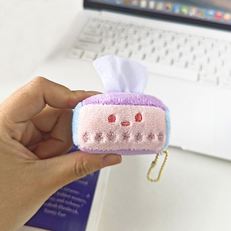コーナーバイオミニぬいぐるみティッシュボックスペンダントクリエイティブシミュレーション人形キーホルダー友人への面白いギフトとして|undefined