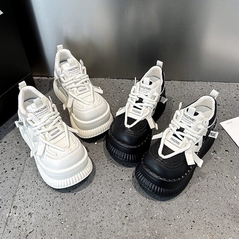 Scarpe basse casual con suola spessa da papà, da donna, versatili, 2024, nuova tendenza moda autunno, modello pan di Spagna, per bambini_voghion.com