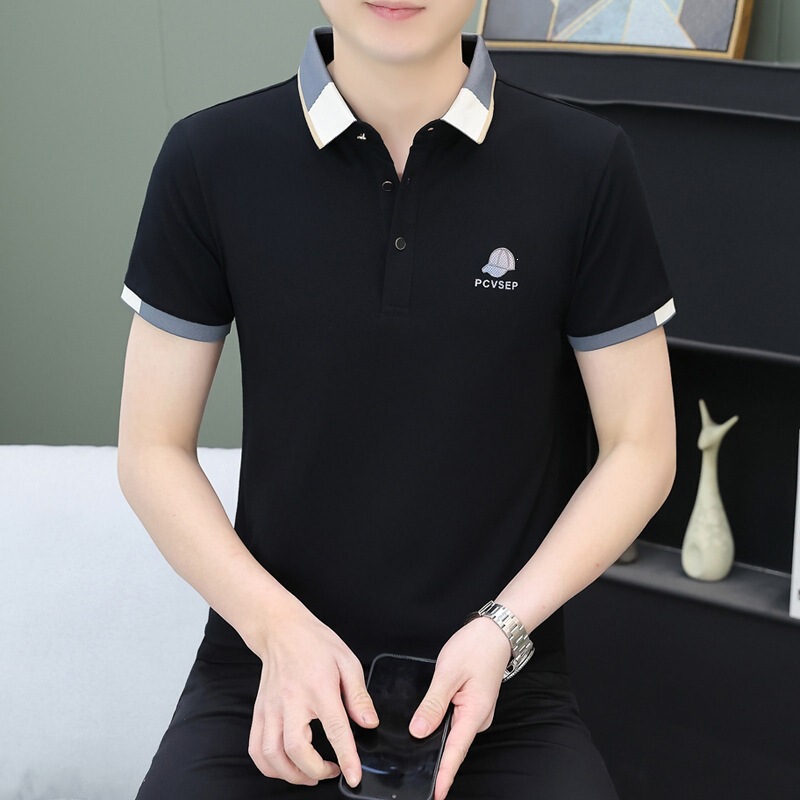 Source Manufacturer Summer Short-Sleeved Men's T-Shirt Polo Base Shirt Men's Casual Lapel T-Shirt Top Short-Sleeved Polo Shirt Source Manufacturer Summer Short-Sleeved Men's T-Shirt Polo Base Shirt Men's Casual Lapel T-Shirt Top Short-Sleeved Polo Shirt