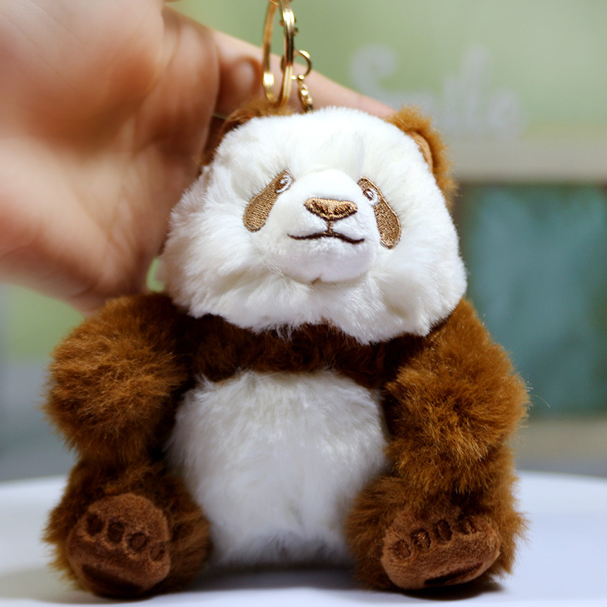 新パンダ小物飾り花柄ぬいぐるみ人形バックパック飾り車キーホルダー成都基地同型卸売