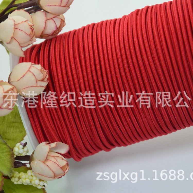 2MM 2.2MM 2.5MM 2.8MM 3.0MM大红色橡筋绳，松紧绳GF