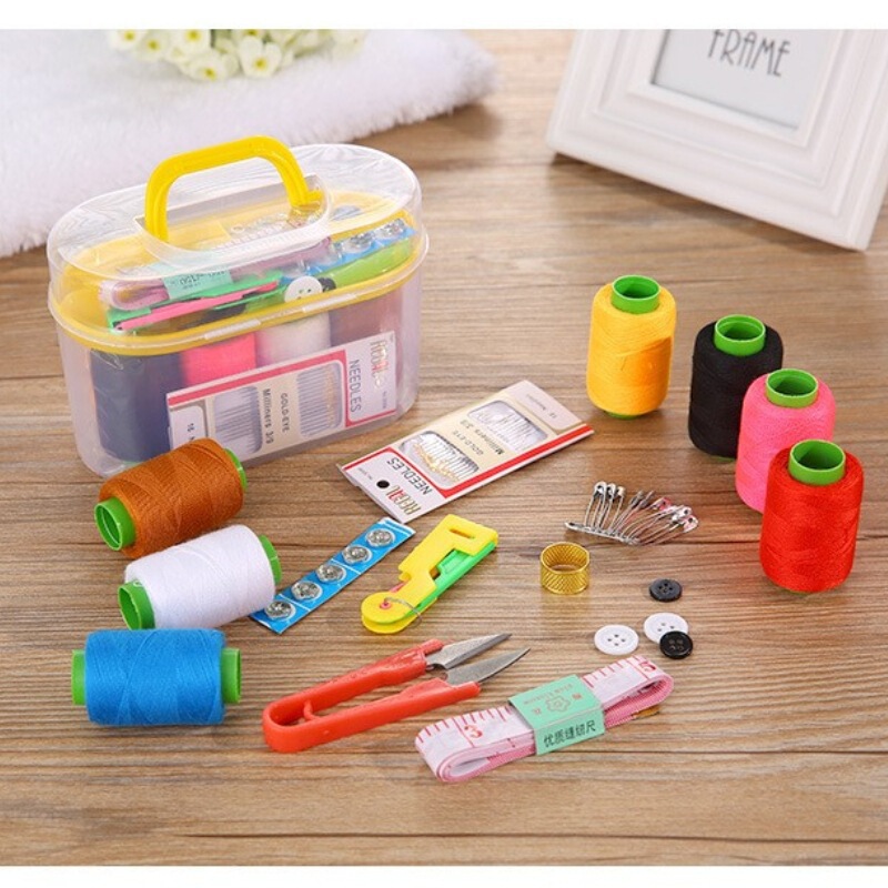10 Yuan Store Discount Measuring Tape Button Treasure Box Sewing Kit Sewing Bag Cartoon Style Sewing Box