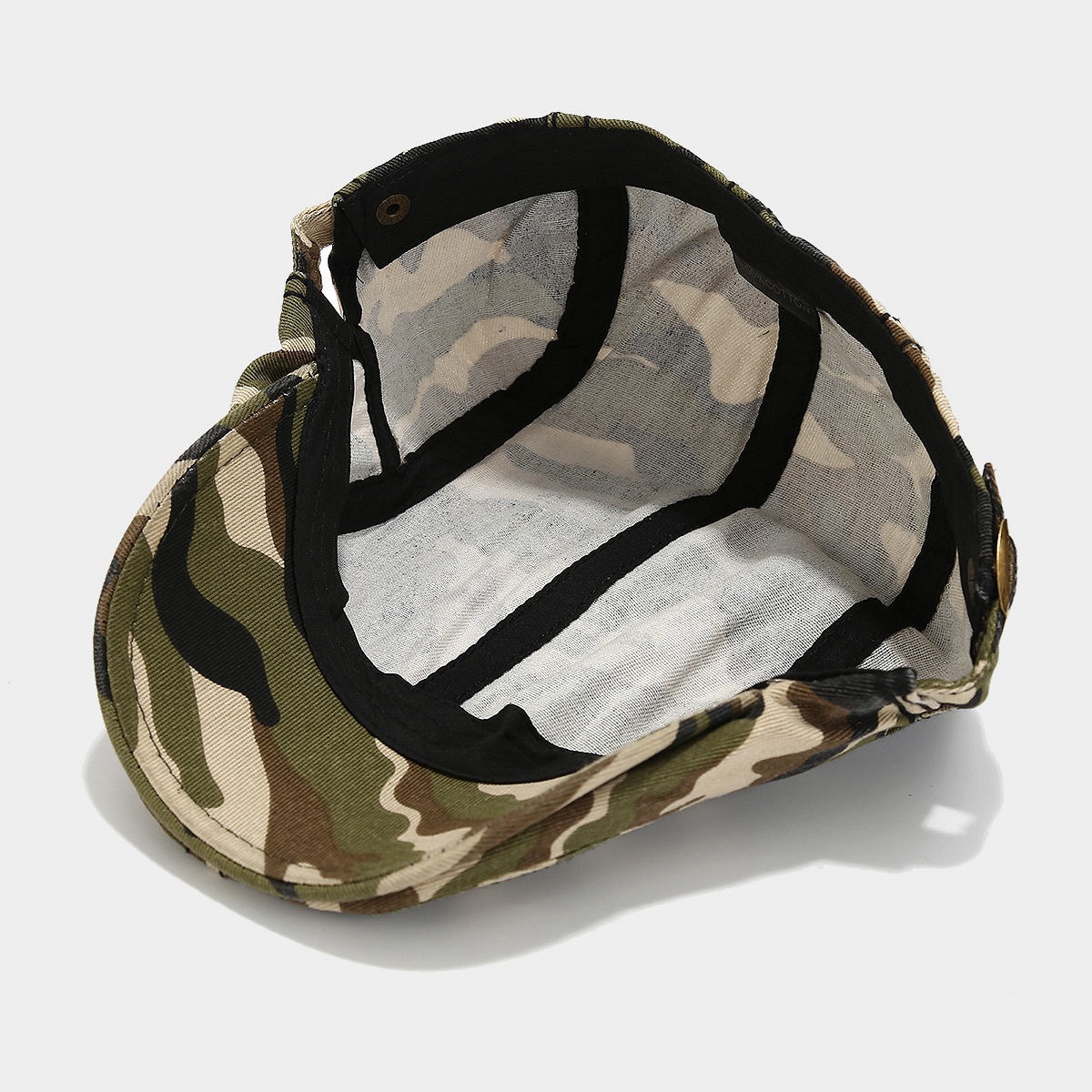 Otoño nuevo hombre al aire libre lavable camuflaje sombrero de avance jungla caminata retro gorra corta gorra mujer boina image 5