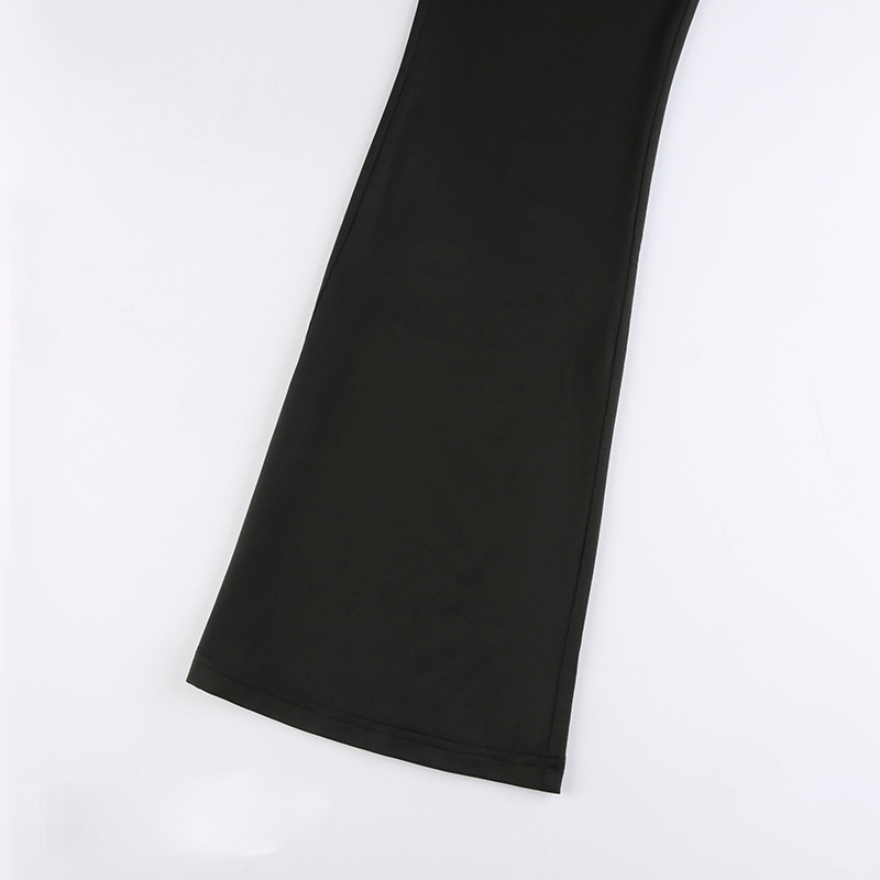 Solid Color Slim Tube Top Sling High-Waist Stitching Bootcut Jumpsuit NSKAJ109671