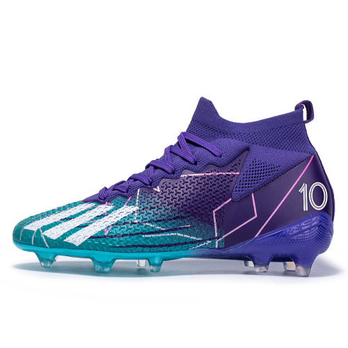 Cross-border Falcon new high-top football shoes long spikes football shoes TF broken spikes special training shoes football men's model