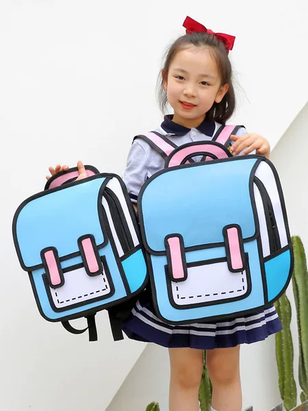 Secondary 3d Multifunctional Schoolbag Tutoring Training Kindergarten Children Backpack Printed LOGO