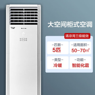 格.力 企采空調清涼灣冷暖電輔熱5匹三級能效櫃機式空調 包郵包裝