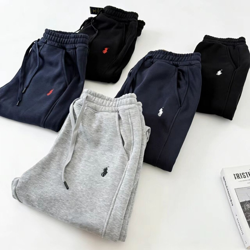 Cross-border RL Polo jogger pants with pony logo, autumn casual unisex Ralph Lauren embroidered sports pants