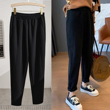 季装新款胖MM大码女装特大休闲特肥300斤女裤韩版显瘦拼接K6239