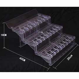 打火机展示架陈列台透明塑料阶梯多层水果生鲜陈列蔬菜道具货架