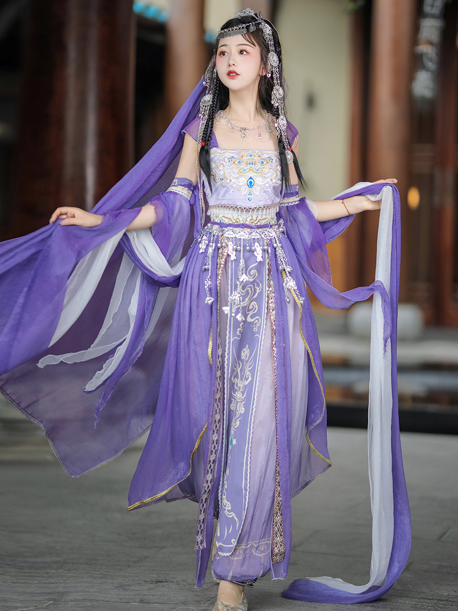 New Dunhuang Original Dunhuang Exotic Style Han Clothing Tianzhu Princess Western Region Goddess Han Elements Improved Ancient Costume Complete Set