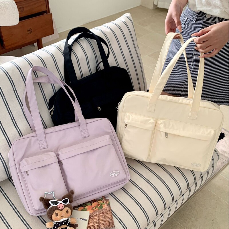 Korean Ins Computer Bag Cross-Border Large Capacity 15.6inch Shoulder File Bag Portable Laptop Bag