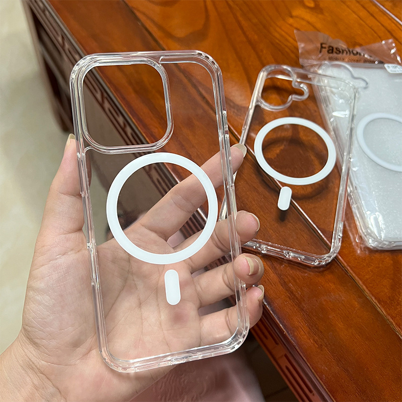 iPhone13Pro 携帯電話ケース 17 磁気吸引 12 透明ケース 15Pro 強力な磁気 16ProMax 保護カバーに適しています。|undefined