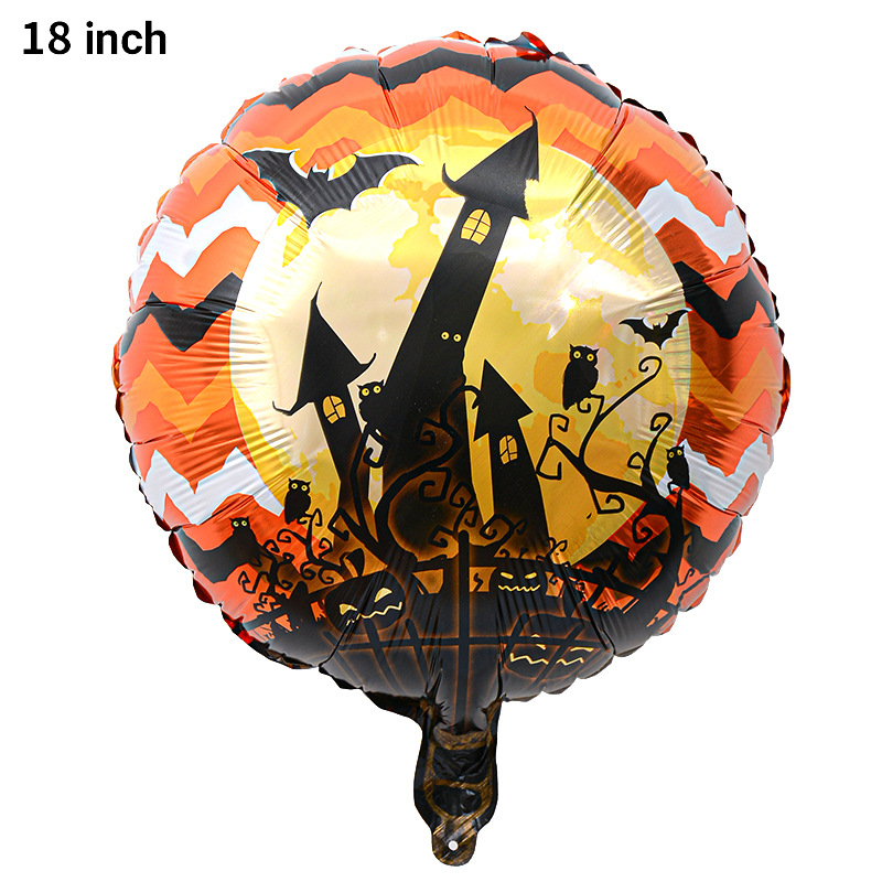 Bola de 18 pulgadas globo de aluminio de Halloween fantasma Festival cráneo calabaza Halloween tema Fiesta escena decoración globo