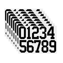 跨境热销黑色数字贴纸防水乙烯基数字贴纸防褪色数字自粘标志贴纸